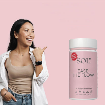 Sol Nutrition Ease The Flow - PMS Support, Menstrual Relief, PMDD & Period Relief (60 Capsules)