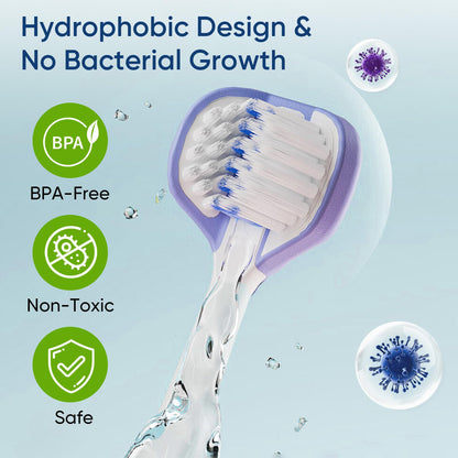 EASICUTI 3-Sided Toddler Toothbrushes - 8-Pack (Ages 1-8) Patent