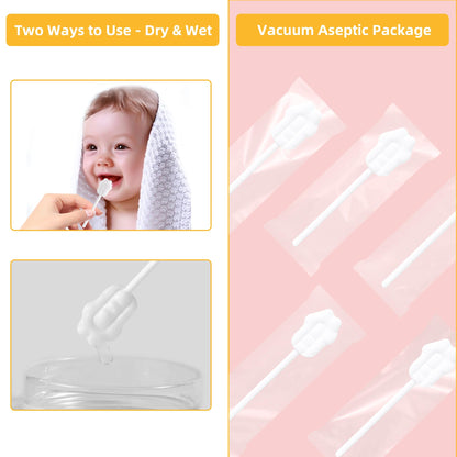 EASICUTI Upgrade Baby Tongue Cleaner – 52Pcs Newborn Toothbrush Set for 0-36M+