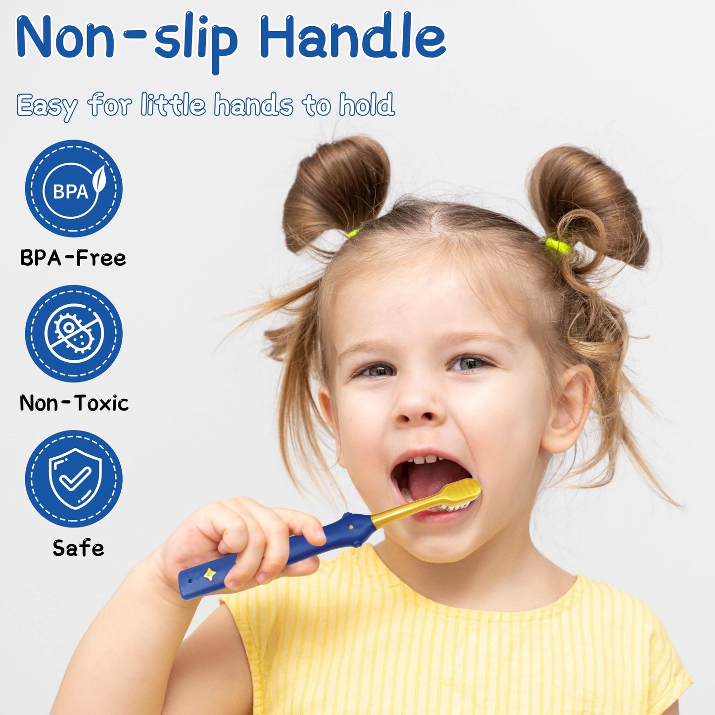 EASICUTI Extra Soft Kids Toothbrushes 4 Pack – Space Style Toddler Toothbrushes for Ages 2-12