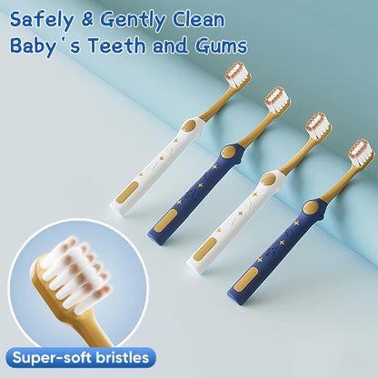 EASICUTI Extra Soft Kids Toothbrushes 4 Pack – Space Style Toddler Toothbrushes for Ages 2-12