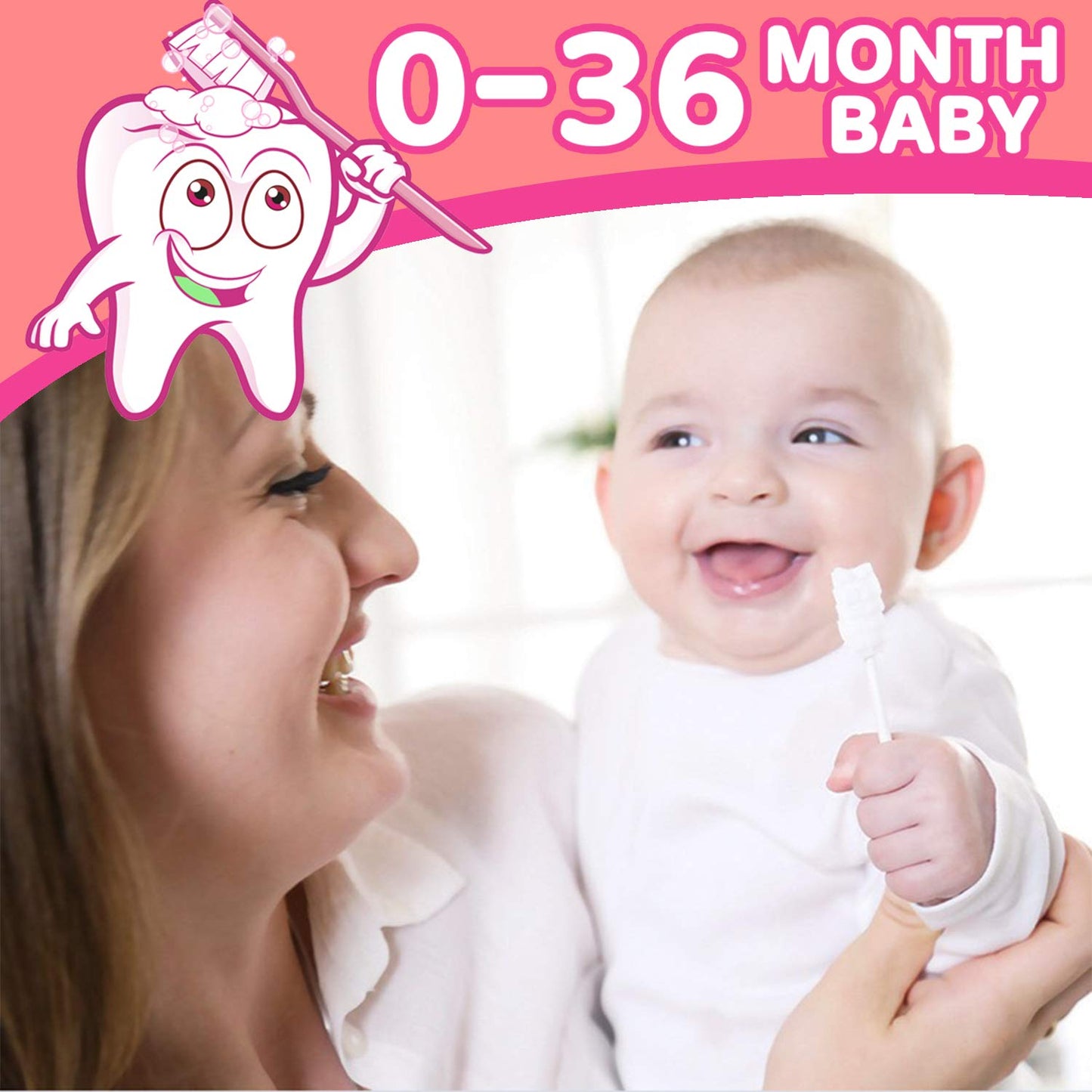EASICUTI Baby Tongue Cleaner – 42Pcs Disposable Infant Toothbrush + Free 1 Finger Brush (0-36 Months)