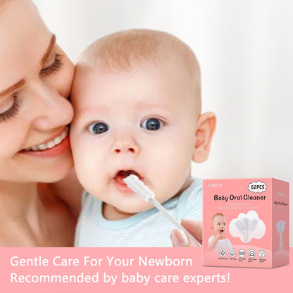 EASICUTI 62PCS Baby Tongue Cleaner Kit for 0-36 Months with Case