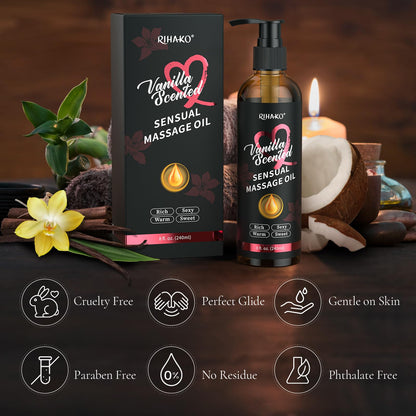 Easter Basket Stuffers: Vanilla Sensual Massage Oil for Couples – Date Night & Relaxing Massage Oil