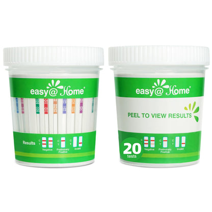 Easy@Home Drug Test Cup – At-Home Amp/Bup/Bar/Bzo/CoC/THC50 Kit (20)