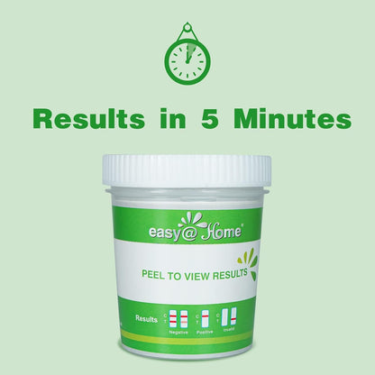 Easy@Home Drug Test Cup – At-Home Amp/Bup/Bar/Bzo/CoC/THC50 Kit (20)