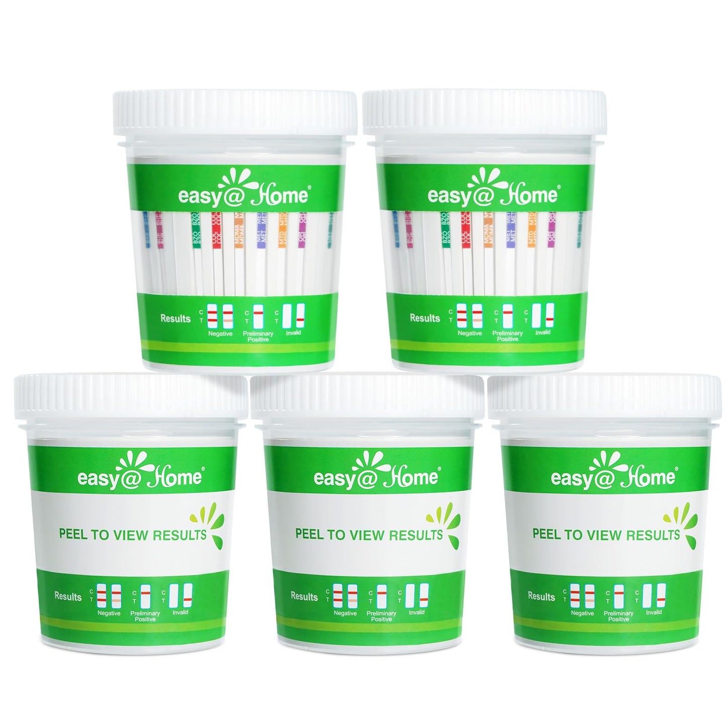 Easy@Home Drug Test Cup – At-Home Urine Drug Test Kit for AMP/BUP/BAR/BZO/COC/MDMA/MET/MTD/OPI2000/OXY/PCP/PPX/TCA/THC50 | Includes Highly Sensitive THC Test #ECDOA-1144A3