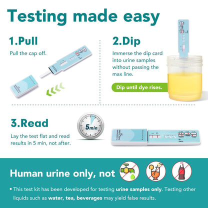 Easy@Home Marijuana Urine Drug Test Kit 15-Pack – THC Home Testing with 50 ng/mL Cutoff (#EDTH-114)