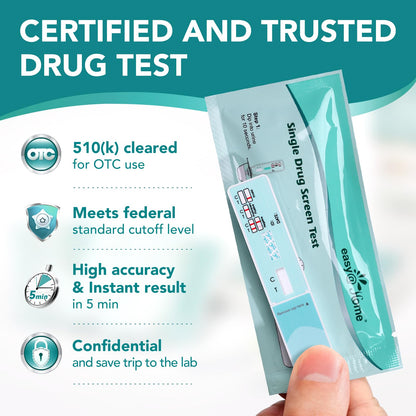 Easy@Home Marijuana Urine Drug Test Kit 15-Pack – THC Home Testing with 50 ng/mL Cutoff (#EDTH-114)