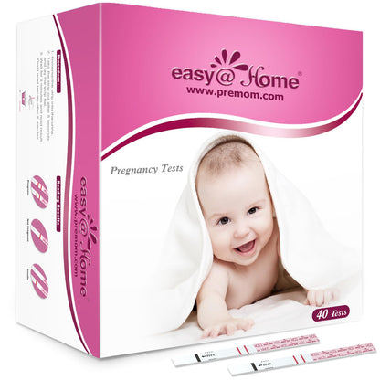 Easy@Home 40 Pack Pregnancy Test Strips Kit - HCG Early Detection | EZW1-S:40