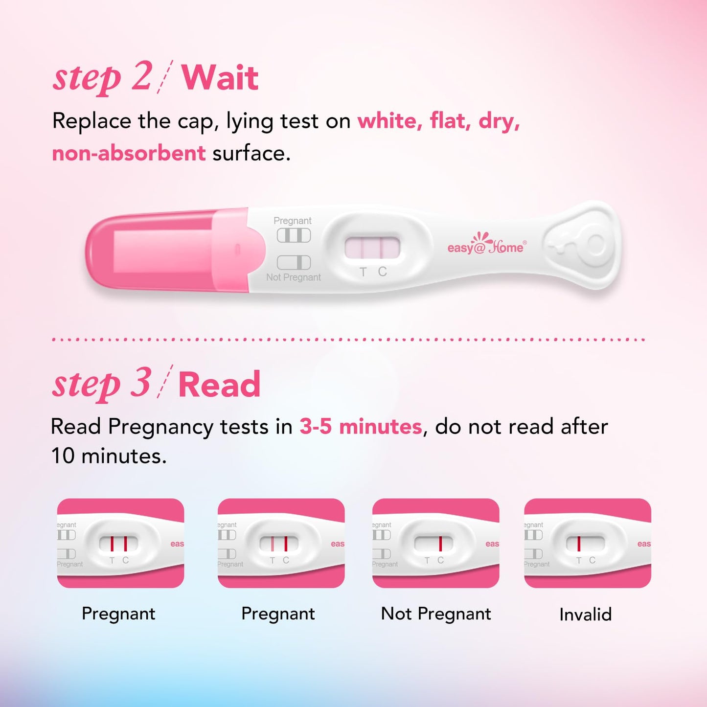 Easy@Home 9 Count Pregnancy Tests – 3 Early Detection Sticks & 6 Precise Test Strips, Instant Readings
