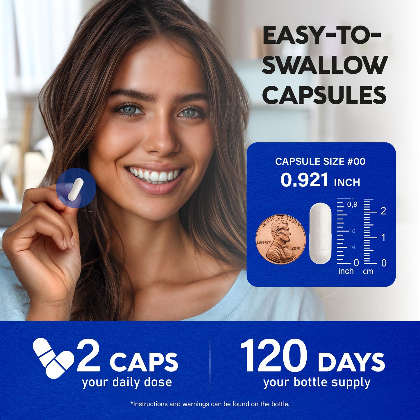 Magnesium Citrate Capsules 1000mg - High Absorption | Sleep, Muscle & Heart Support - Vegan, Non-GMO - Made in USA - 240 Capsules