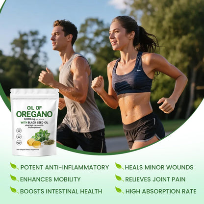 Homtoltol Oil of Oregano + Black Seed Oil Softgels – 300 Count