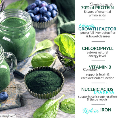 Organic Spirulina Chlorella Tablets – 50 Servings | 2-in-1 Algae Supplement with Broken Cell Wall for Immune Support, Detox & Energy