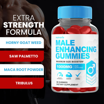 Male Enhancing Gummies - 6 in 1 Testosterone Booster for Men | 60 Gummies