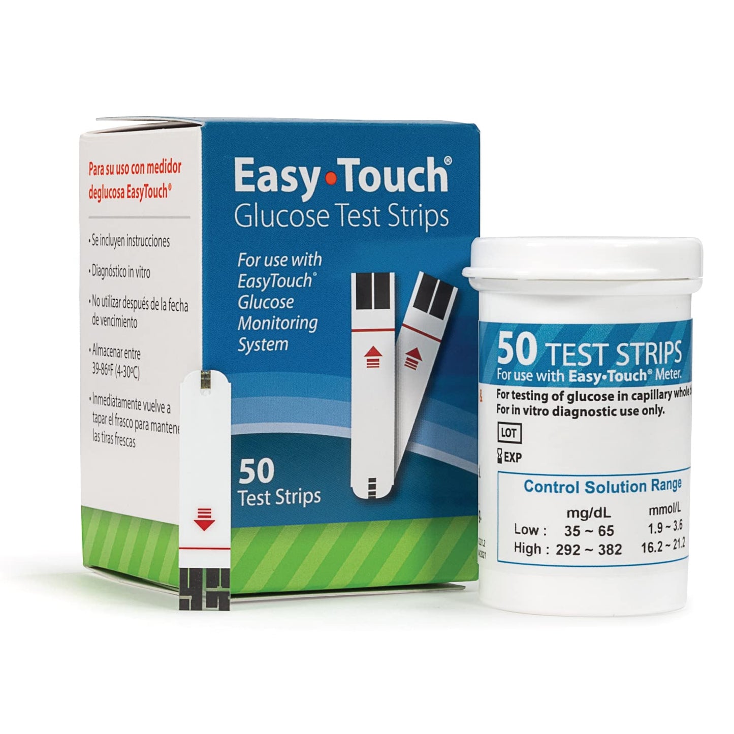 Easy Touch Glucose Test Strips (50ct) – Fast At-Home Blood Glucose Testing