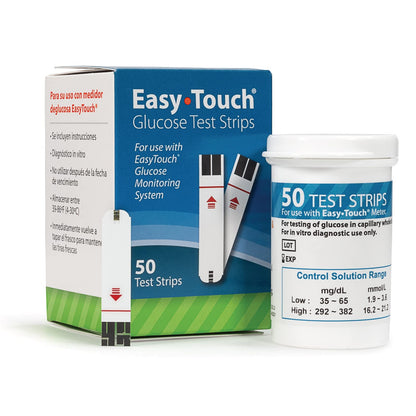 Easy Touch Glucose Test Strips (50ct) – Fast At-Home Blood Glucose Testing