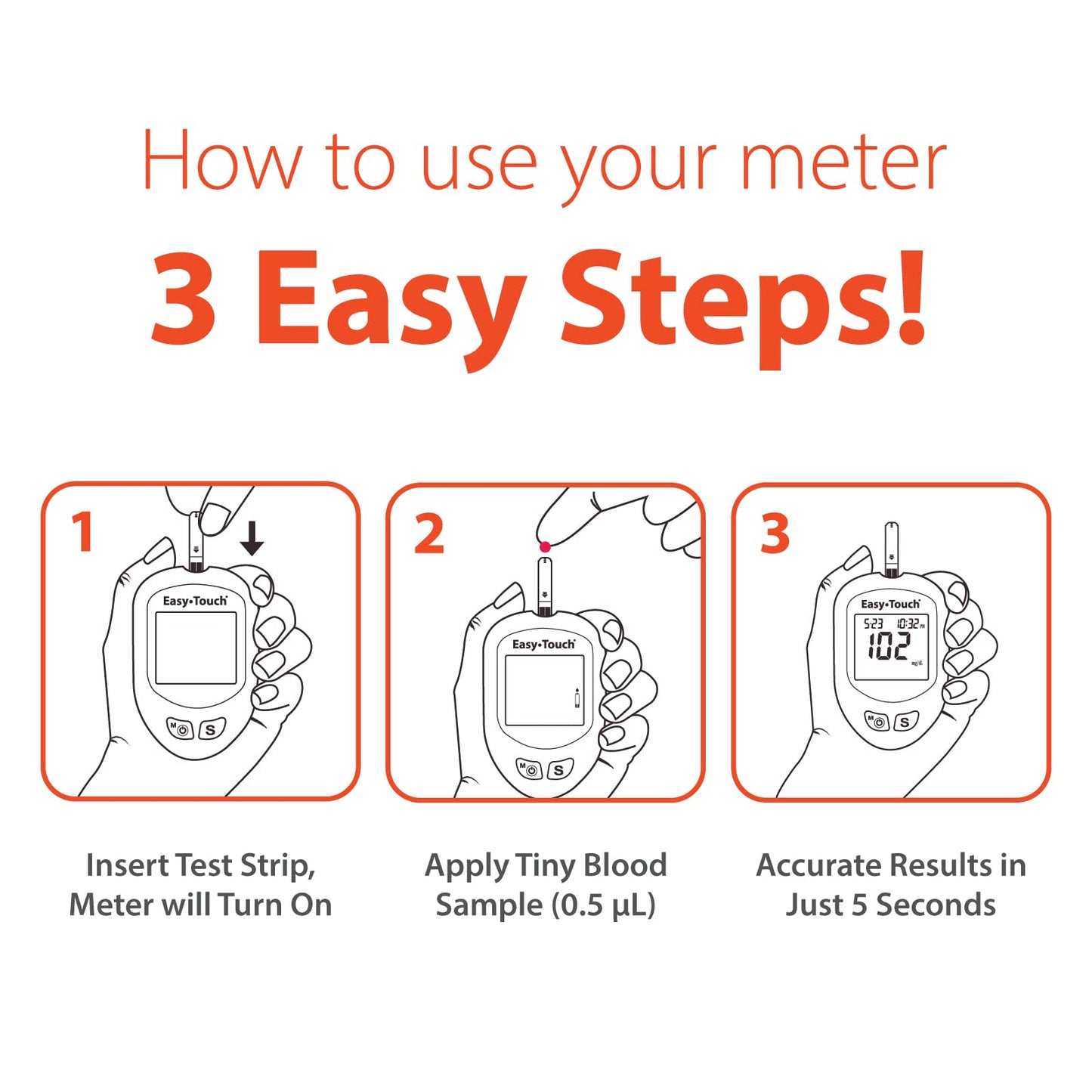Easy Touch Glucose Test Strips (50ct) – Fast At-Home Blood Glucose Testing