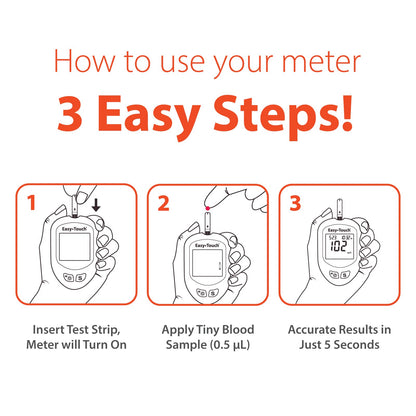 Easy Touch Glucose Test Strips (50ct) – Fast At-Home Blood Glucose Testing