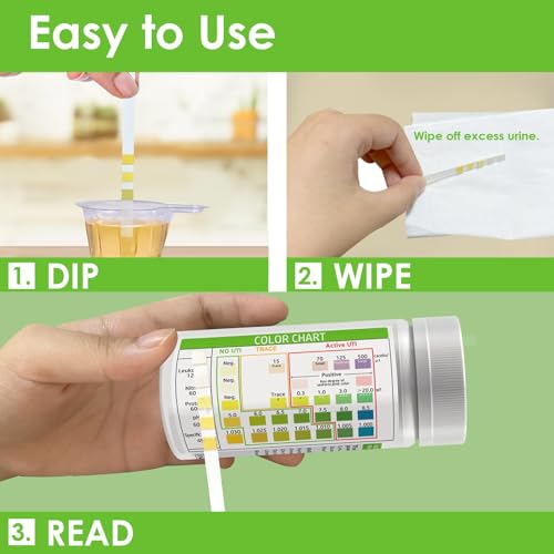 [50 Pack] 5-in-1 UTI Test Strips for Women, Men & Kids – Home Use (50 Cups Included)