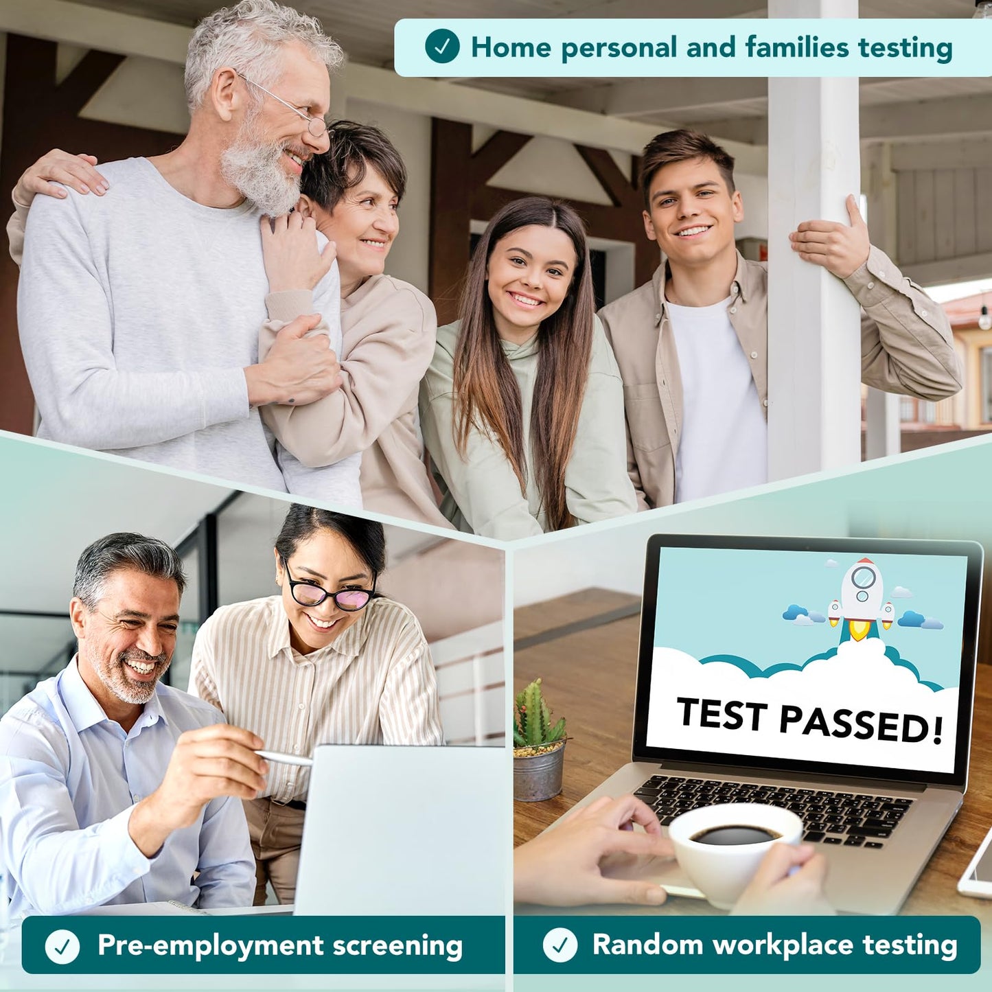 Easy@Home 5-Panel Urine Drug Test Kit (5 Pack) – THC/Marijuana, Cocaine, OPI, AMP, BZO – At-Home Test – 5 Minute Results EDOAP-754