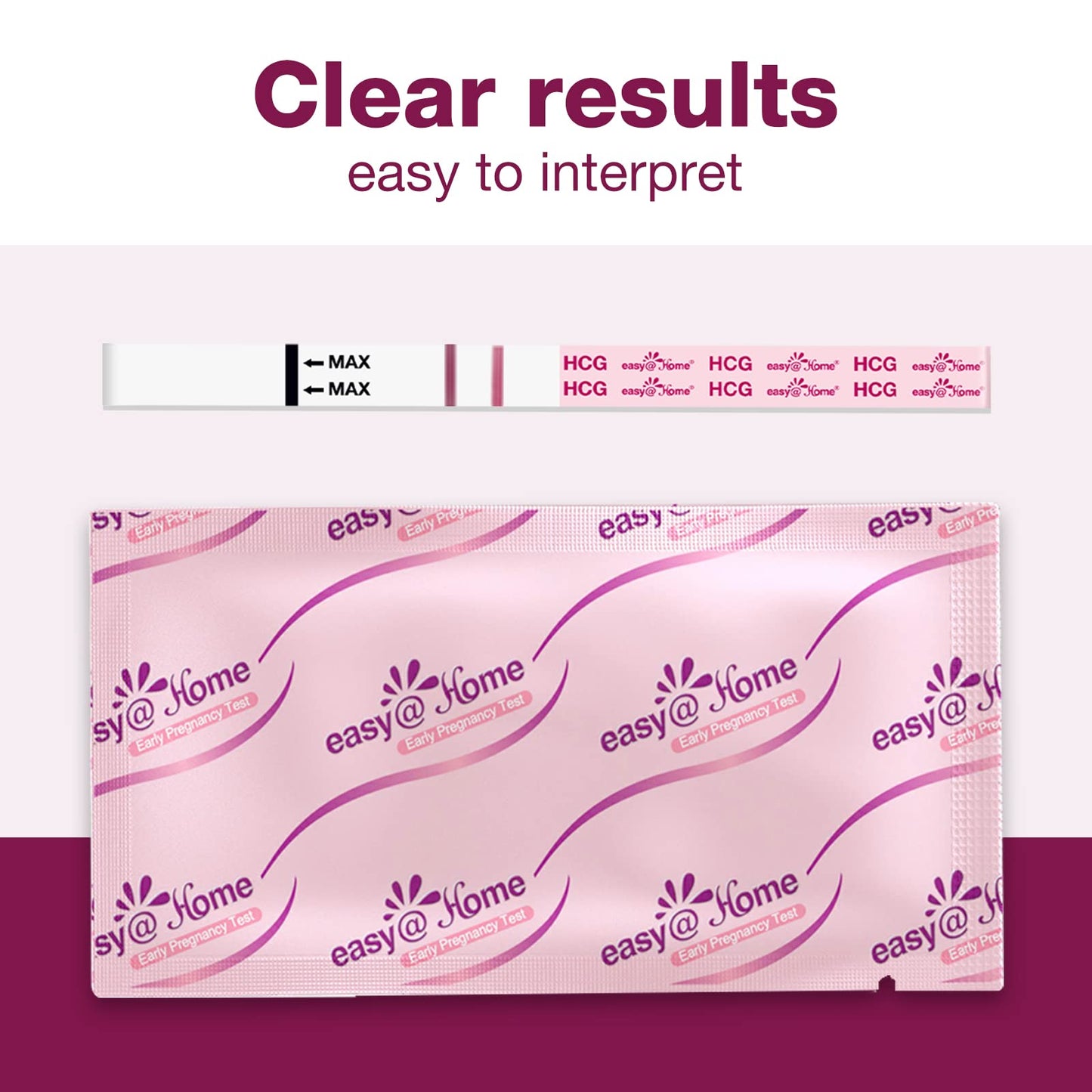 Easy@Home 60 Pregnancy Tests: Early Detection Precise Results Pregnancy Test Strips - Bulk Pregnancy Strips - 60 hCG Test Strips