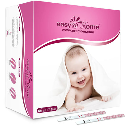 Easy@Home 60 Pregnancy Tests: Early Detection Precise Results Pregnancy Test Strips - Bulk Pregnancy Strips - 60 hCG Test Strips