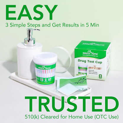 Easy@Home Drug Test Cup – 14-Metabolite Urine Test (10-Pack)