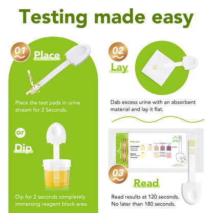 Easy@Home UTI Test Strips for Women – At-Home OTC Kit (Leukocytes & Nitrite)
