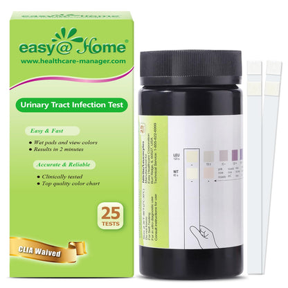 Easy@Home UTI Test Strips – 25 Tests | Instant Urine Test Kit for UTI Infections (UTI-25P)