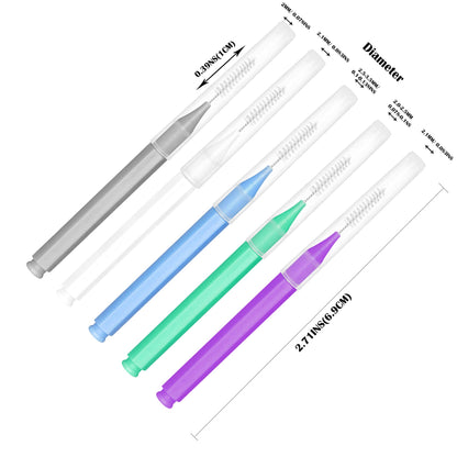 EasyHonor Braces Brush – Interdental Toothpick Flosser, 75pcs, 5 Colors