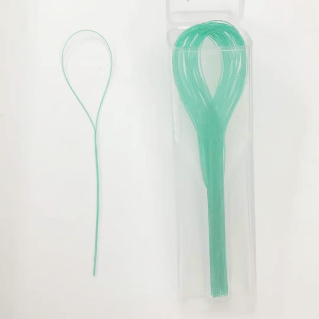 EasyHonor Dental Floss Threaders for Braces, Bridges & Implants – Green, 300 Count (6 Pack)