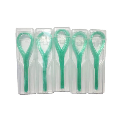 EasyHonor Dental Floss Threaders for Braces, Bridges & Implants – Green, 300 Count (6 Pack)