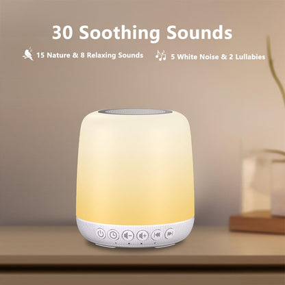 Easysleep White Noise Sound Machine — 30 Sounds, 12 Night Light Colors, App & Touch Control