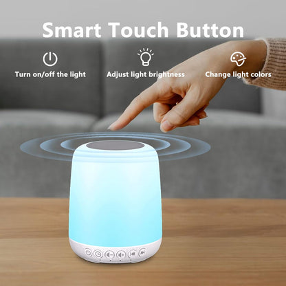 Easysleep White Noise Sound Machine — 30 Sounds, 12 Night Light Colors, App & Touch Control