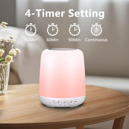 Easysleep White Noise Sound Machine — 30 Sounds, 12 Night Light Colors, App & Touch Control