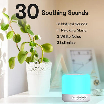 Easysleep Sound Machine for Baby & Nursery — 30 Sounds, 12 Night Lights, App Control