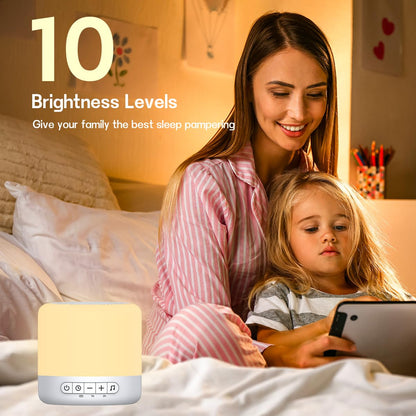 Easysleep Sound Machine for Baby & Nursery — 30 Sounds, 12 Night Lights, App Control
