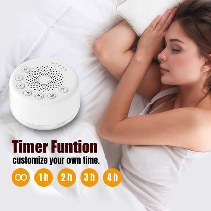 Easysleep White Noise Machine – 25 Sounds, Night Lights, Memory, USB/AC Power