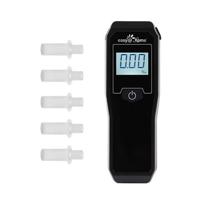 Easy@Home Breathalyzer – Pro-Grade Portable Fuel Cell Alcohol Tester (5 Mouthpieces)