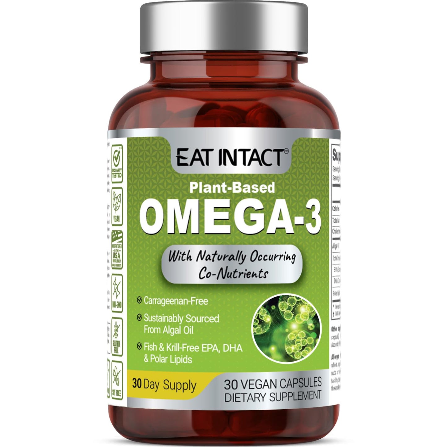 EAT INTACT Vegan Omega-3 from Algae Oil – Unconcentrated EPA/DHA