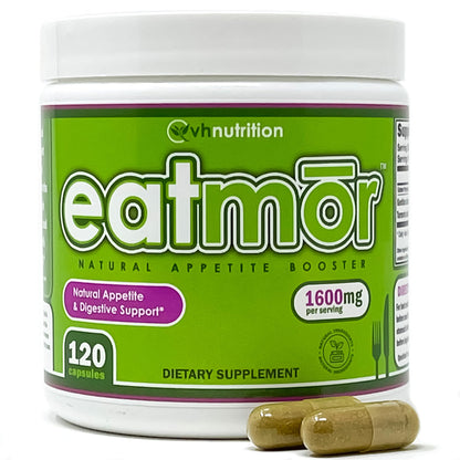 VH Nutrition Eatmor Appetite Booster – Weight Gain Pills for Women & Men | 120 Capsules