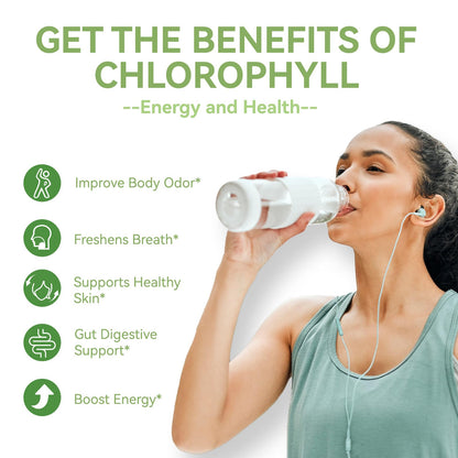 EAZGOO Chlorophyll Gummies – Sugar-Free Immune Support & Body Odor Deodorant (Lemon) 60 Count