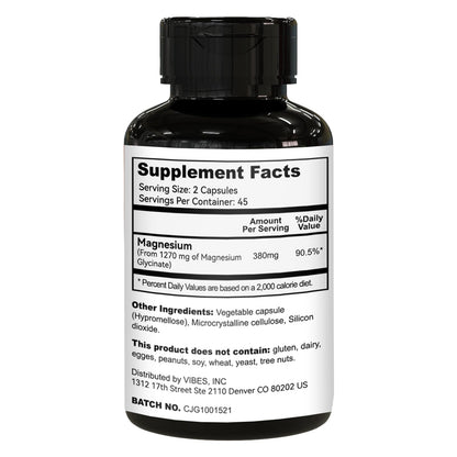 EAZGOO Magnesium Glycinate Capsules 1270mg - High Absorption, 90 Caps
