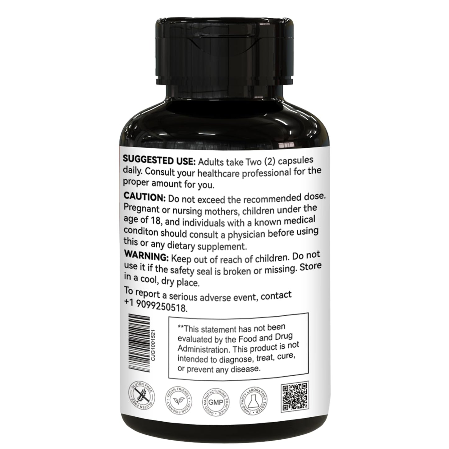 EAZGOO Magnesium Glycinate Capsules 1270mg - High Absorption, 90 Caps