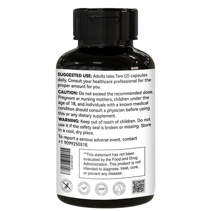 EAZGOO Magnesium Glycinate Capsules 1270mg - High Absorption, 90 Caps