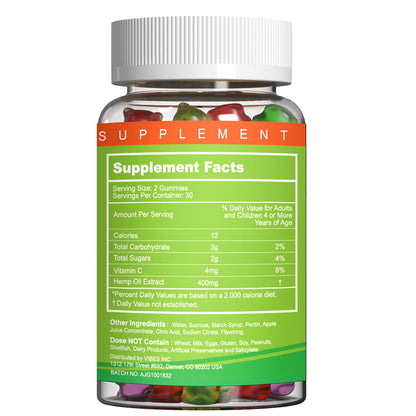 EAZGOO XXL Hemp Gummies – Hemp Oil, Vegan, Low Sugar | 180 Count