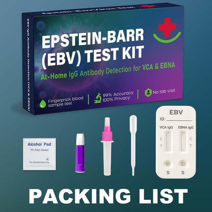 Epstein Barr EBV At-Home Test Kit – IgG VCA & EBNA | 15-Minute Result