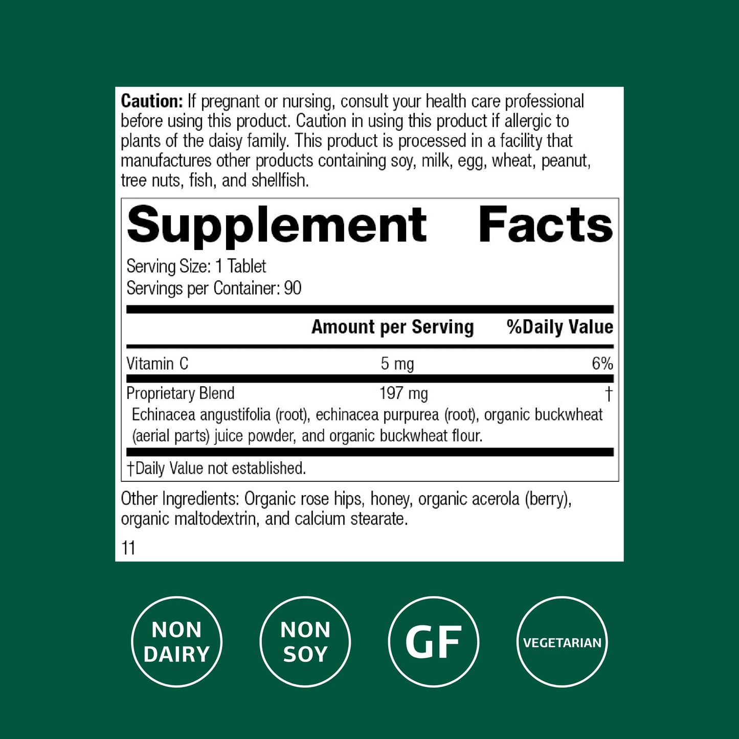 Standard Process Echinacea-C - Immune Support Supplement (90 Tablets)