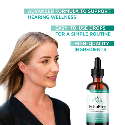 Echo Free Drops 2 Pack: Pro Ear Health Liquid Drops